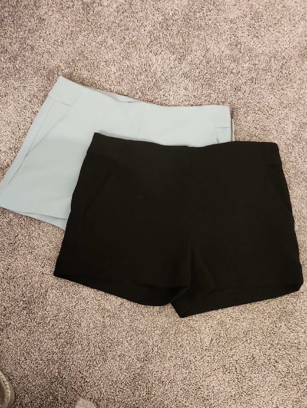 Banana Republic Black and Light Blue High-Waist Women’s Shorts